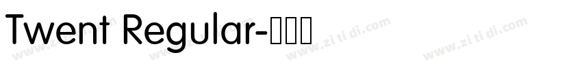 Twent Regular字体转换